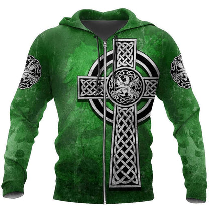 Celtic Cross Lion HAC MP741-Apparel-MP-Zip-Hoodie-S-Vibe Cosy™