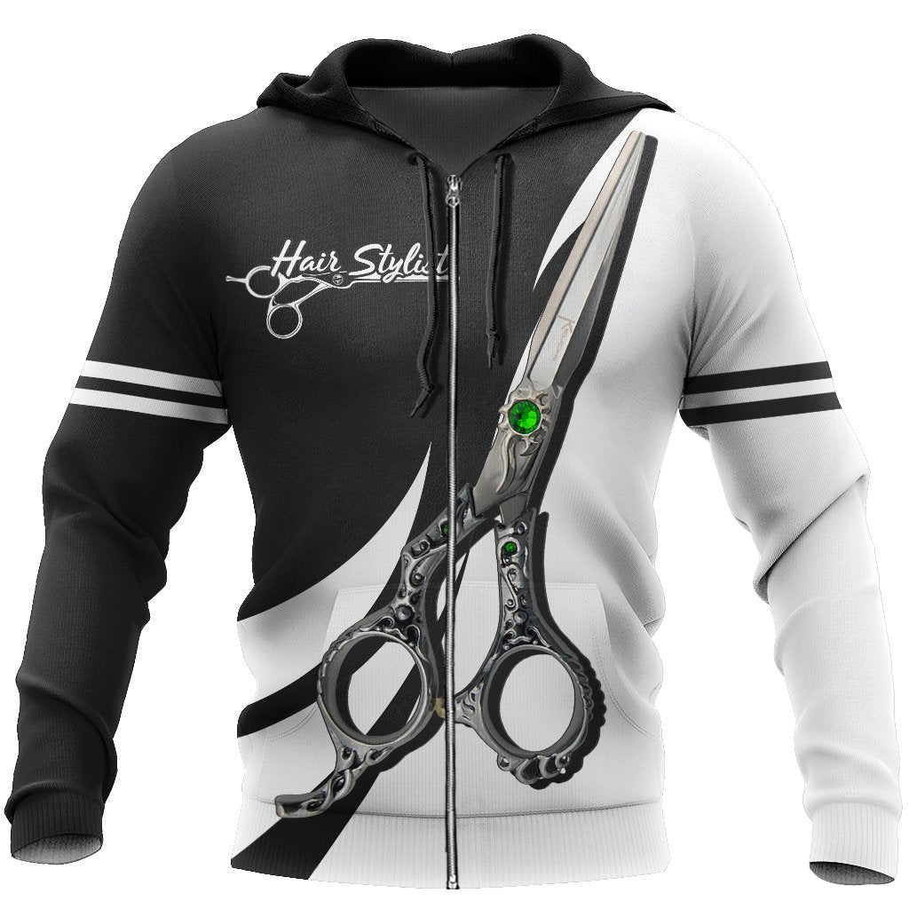 Hair stylist 3d hoodie shirt for men and women HG HAC130205-Apparel-HG-Zip hoodie-S-Vibe Cosy™