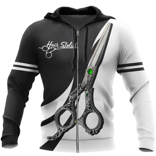 Hair stylist 3d hoodie shirt for men and women HG HAC130205-Apparel-HG-Zip hoodie-S-Vibe Cosy™