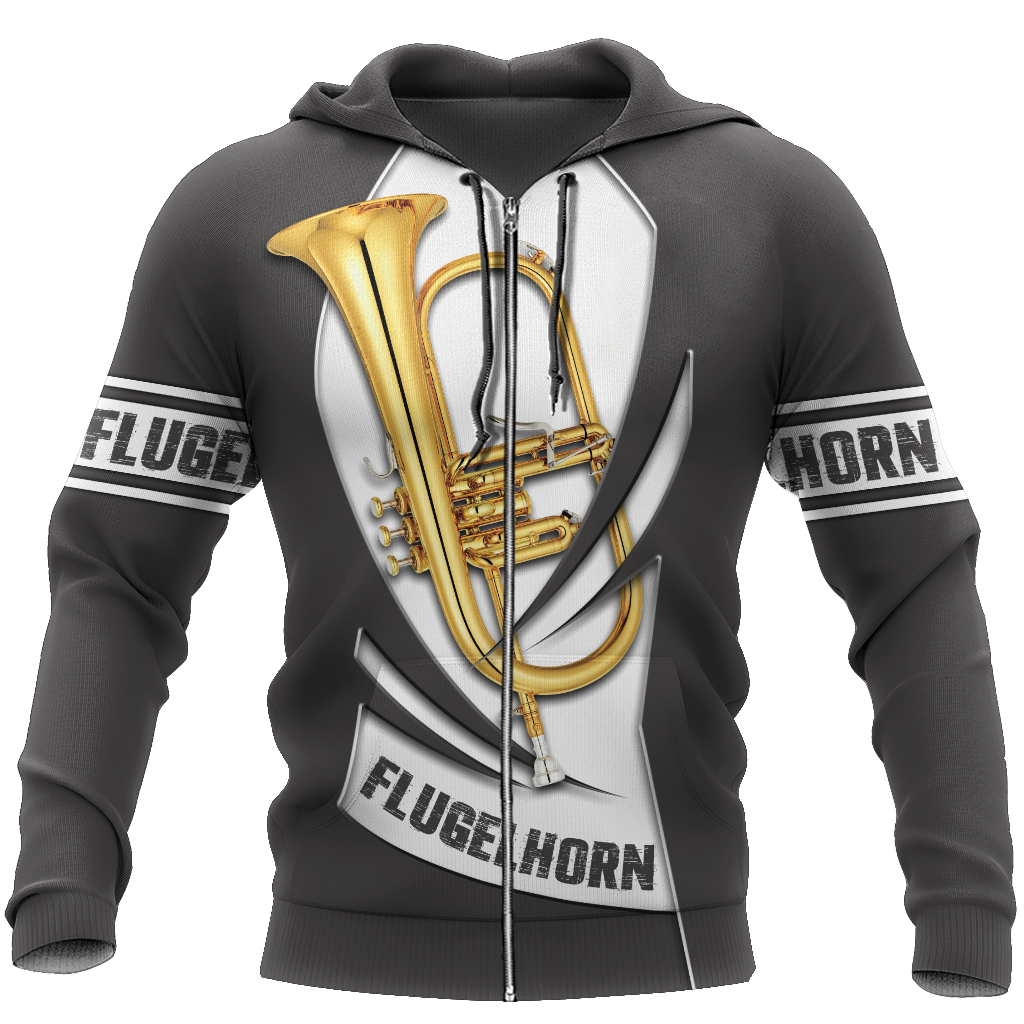 Flugelhorn music 3d hoodie shirt for men and women HG HAC260203-Apparel-HG-Zip hoodie-S-Vibe Cosy™