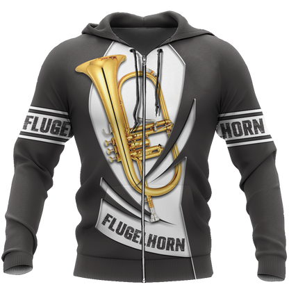Flugelhorn music 3d hoodie shirt for men and women HG HAC260203-Apparel-HG-Zip hoodie-S-Vibe Cosy™