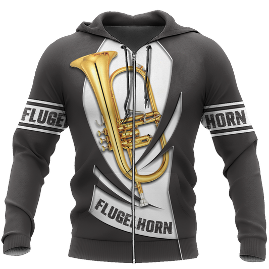 Flugelhorn music 3d hoodie shirt for men and women HG HAC260203-Apparel-HG-Zip hoodie-S-Vibe Cosy™