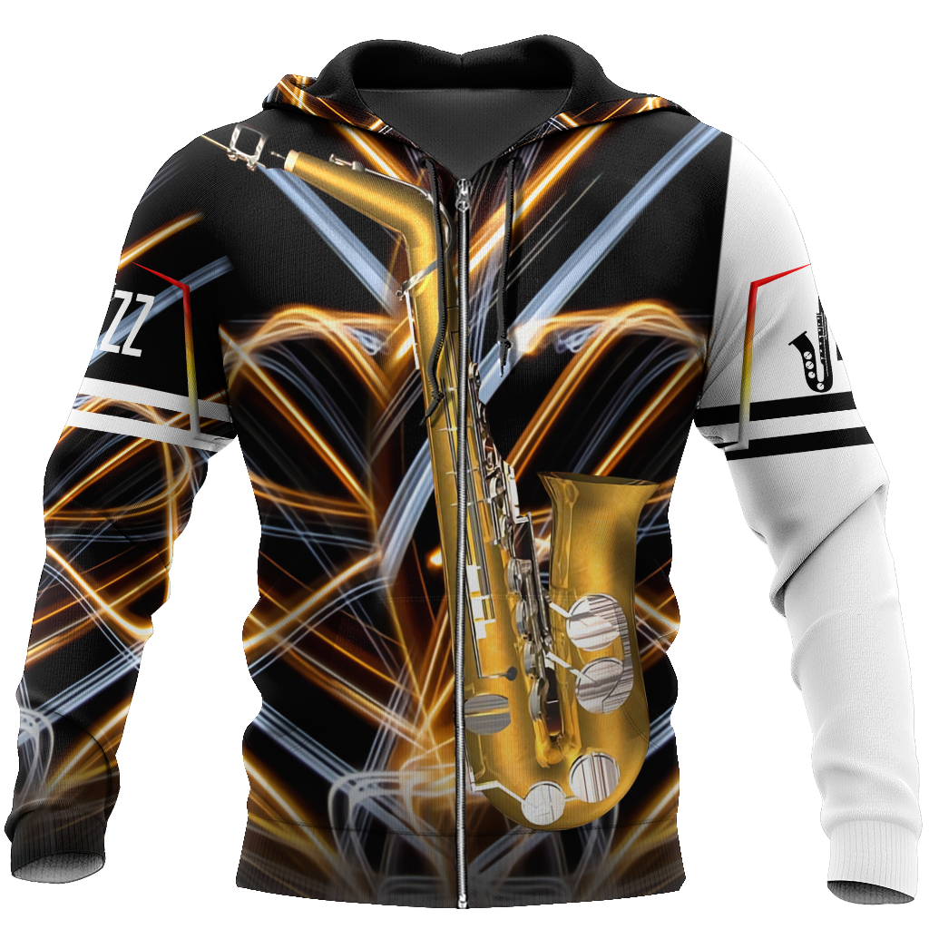 Saxophone music 3d hoodie shirt for men and women HG1141-Apparel-HG-Zip hoodie-S-Vibe Cosy™