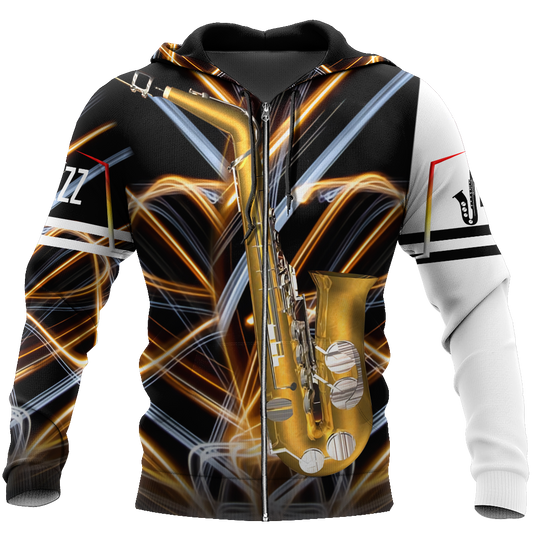 Saxophone music 3d hoodie shirt for men and women HG1141-Apparel-HG-Zip hoodie-S-Vibe Cosy™