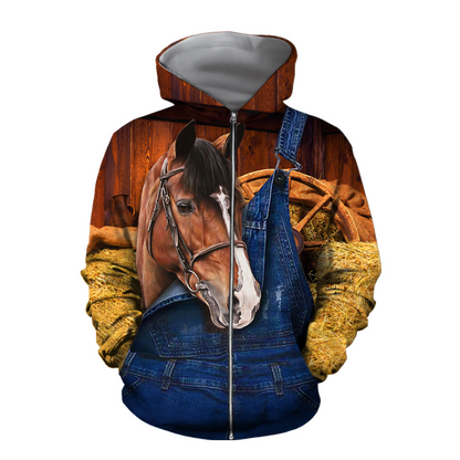 Baby Horse Hoodie T-Shirt Sweatshirt for Men and Women Pi180201-Apparel-NM-Zip hoodie-S-Vibe Cosy™