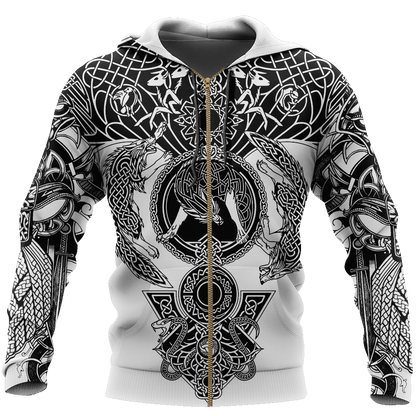 Viking Odin All Over Printed version 2.0 AM281004-Apparel-HP Arts-Zip-S-Vibe Cosy™