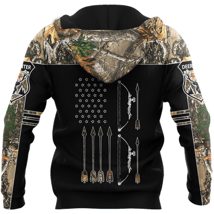 Bow Hunting Camo 3D All Over Printed Hoodie DL20262011