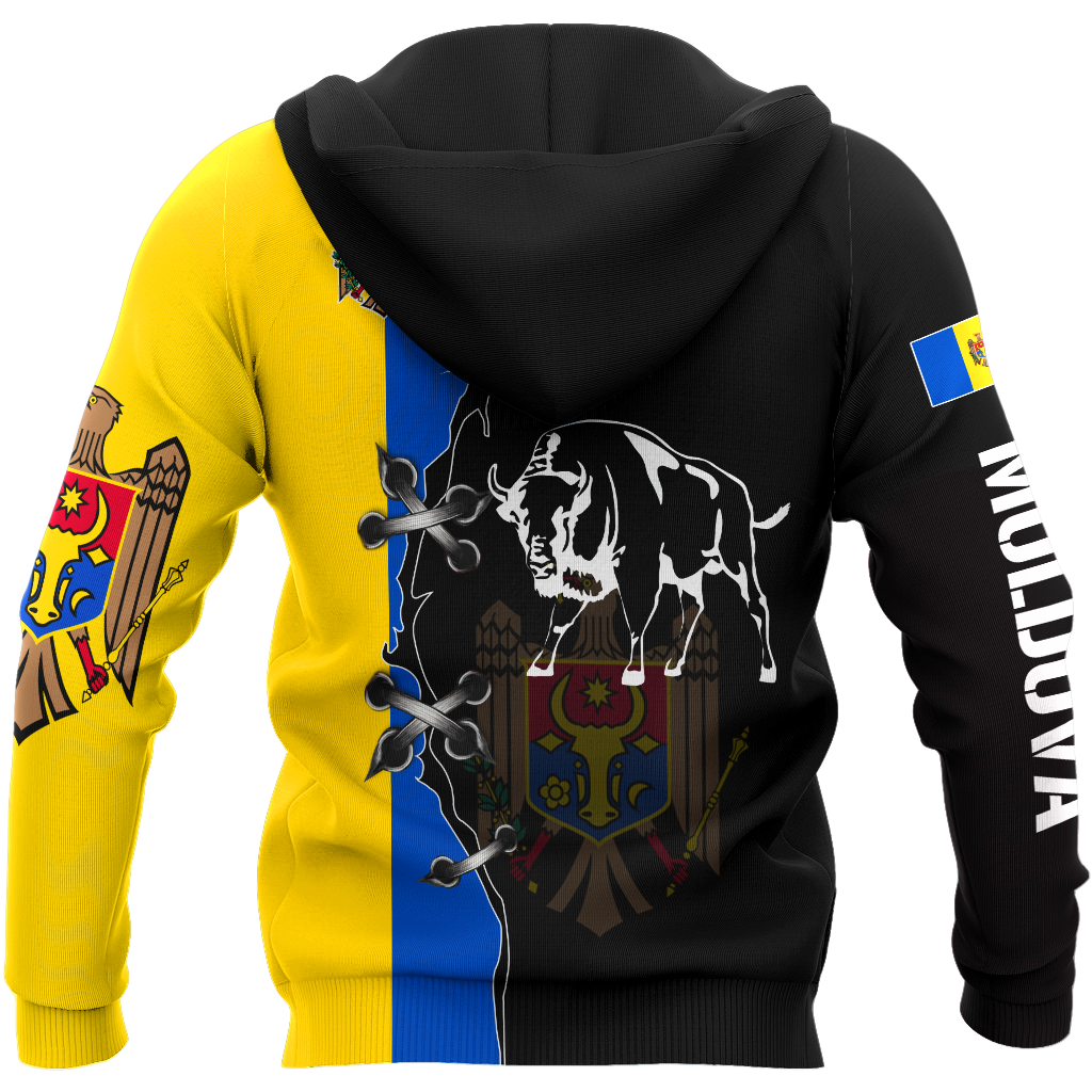Moldova Aurochs 3D All Over Printed Hoodie Shirt Limited by SUN HAC230603-Apparel-SUN-Hoodie-S-Vibe Cosy™