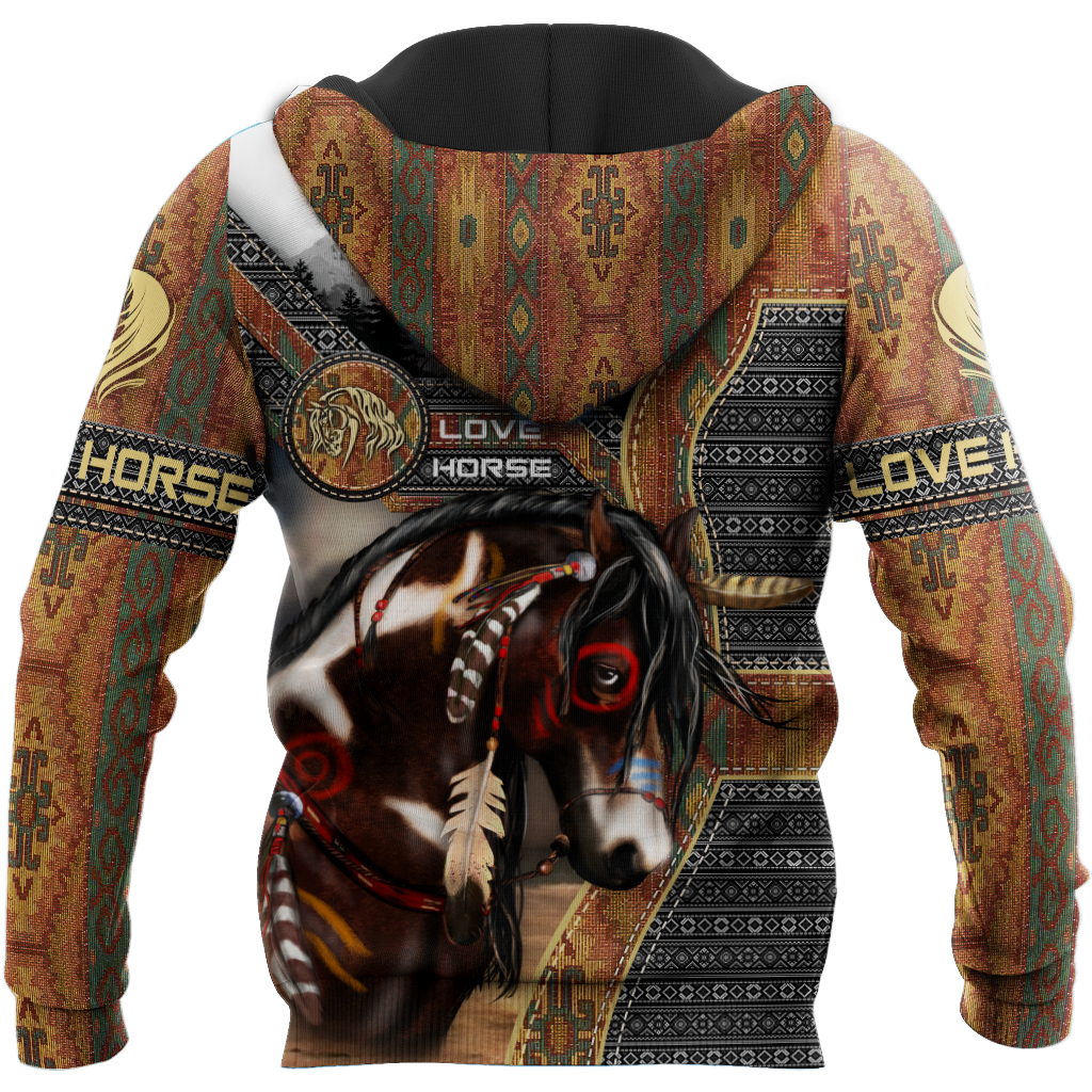 Native Horse 3D All Over Printed Hoodie For Men And Women TR1311206ND
