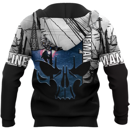 Lineman 3D All Over Printed Hoodie HAC230901