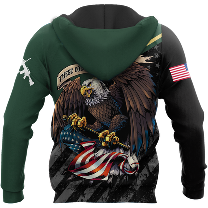 US Veteran Army Green 3D All Over Printed Shirts For Men And Women