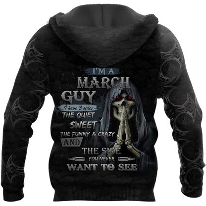 March Guy Skull 3D All Over Printed Shirts JJW27102009