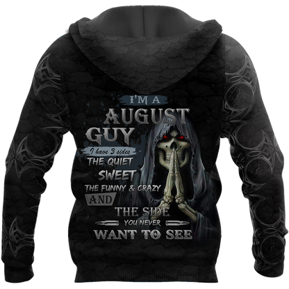 August Guy Skull 3D All Over Printed Shirts JJW28102003