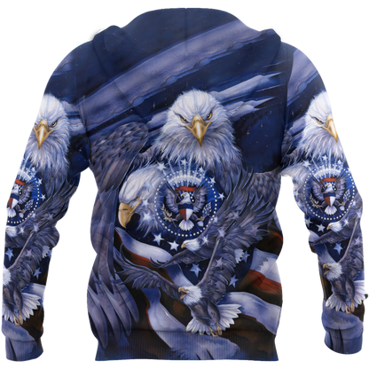 American Spirit Eagle 3D All Over Print  Hoodie DL20219