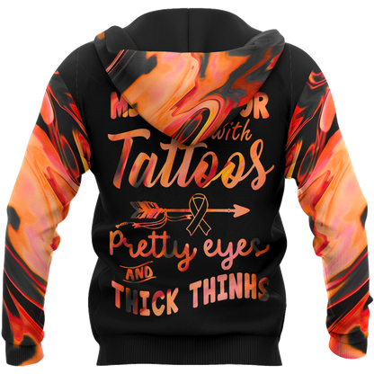 Multiple sclerosis warrior 3d hoodie shirt for men and women-Apparel-HG-Zip hoodie-S-Vibe Cosy™