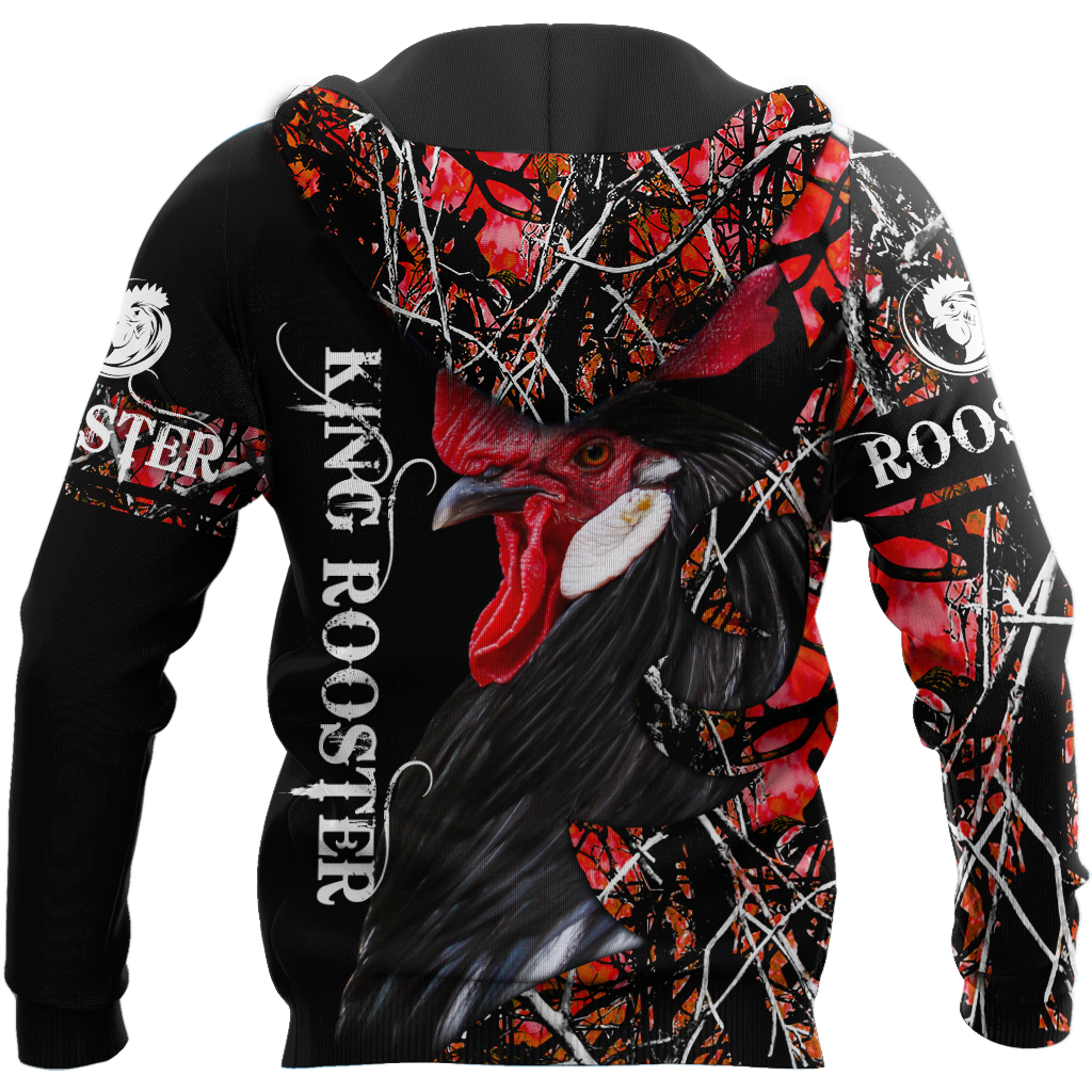 King Rooster Customize 3D All Over Printed Unisex Hoodie ML