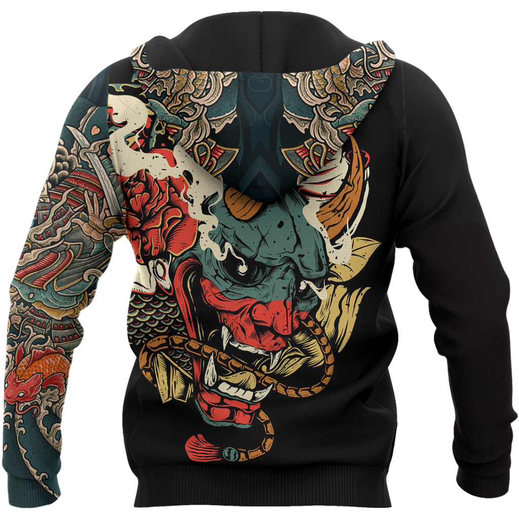 Samurai Tattoo Art Hoodie T Shirt For Men and Women HAC220604-NM-Apparel-NM-Hoodie-S-Vibe Cosy™