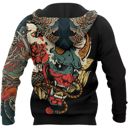 Samurai Tattoo Art Hoodie T Shirt For Men and Women HAC220604-NM-Apparel-NM-Hoodie-S-Vibe Cosy™