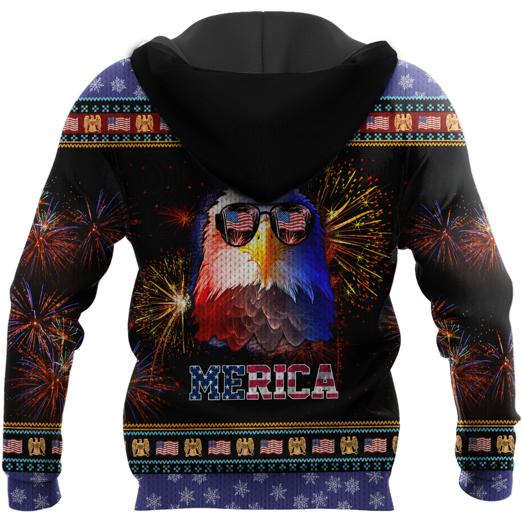 Merica Eagle 3D Hoodie Shirt For Men And Women LAM2002104