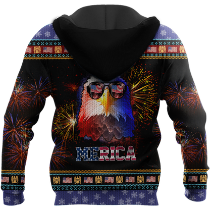Merica Eagle 3D Hoodie Shirt For Men And Women LAM2002104