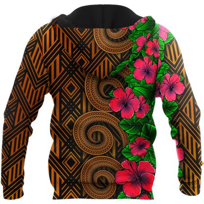 Amazing Polynesian Tribal Pattern Customize 3D All Over Printed Unisex Hoodie