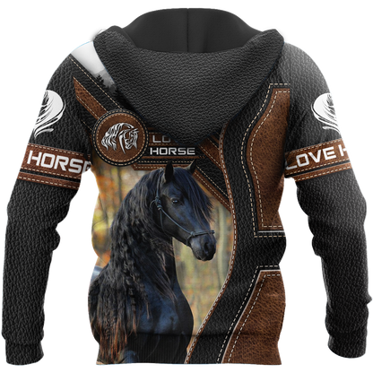 Love Beautiful Horse 3D All Over Printed Shirts For Men And Women TR1505204S-Apparel-MP-Hoodie-S-Vibe Cosy™
