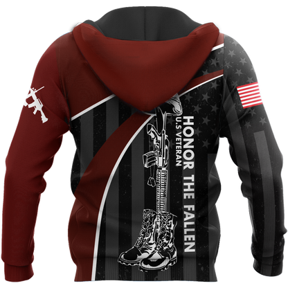 Veteran Honor the fallen 3d all over printed shirts for men and women TR1905206S-Apparel-Huyencass-Hoodie-S-Vibe Cosy™