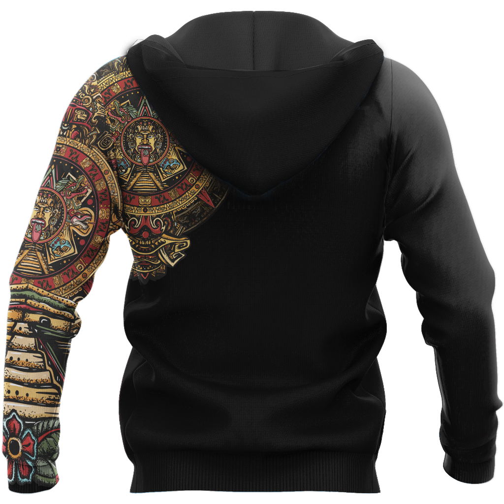 Mexico Aztec Sun Stone Tattoo-Apparel-HP Arts-Hoodie-S-Vibe Cosy™