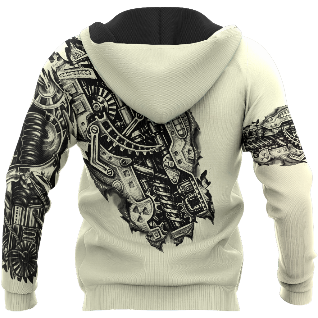 Mechanic Metal Tattoo 3D All Over Printed Shirts HAC180502-Apparel-MP-Hoodie-S-Vibe Cosy™