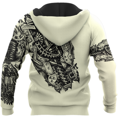 Mechanic Metal Tattoo 3D All Over Printed Shirts HAC180502-Apparel-MP-Hoodie-S-Vibe Cosy™