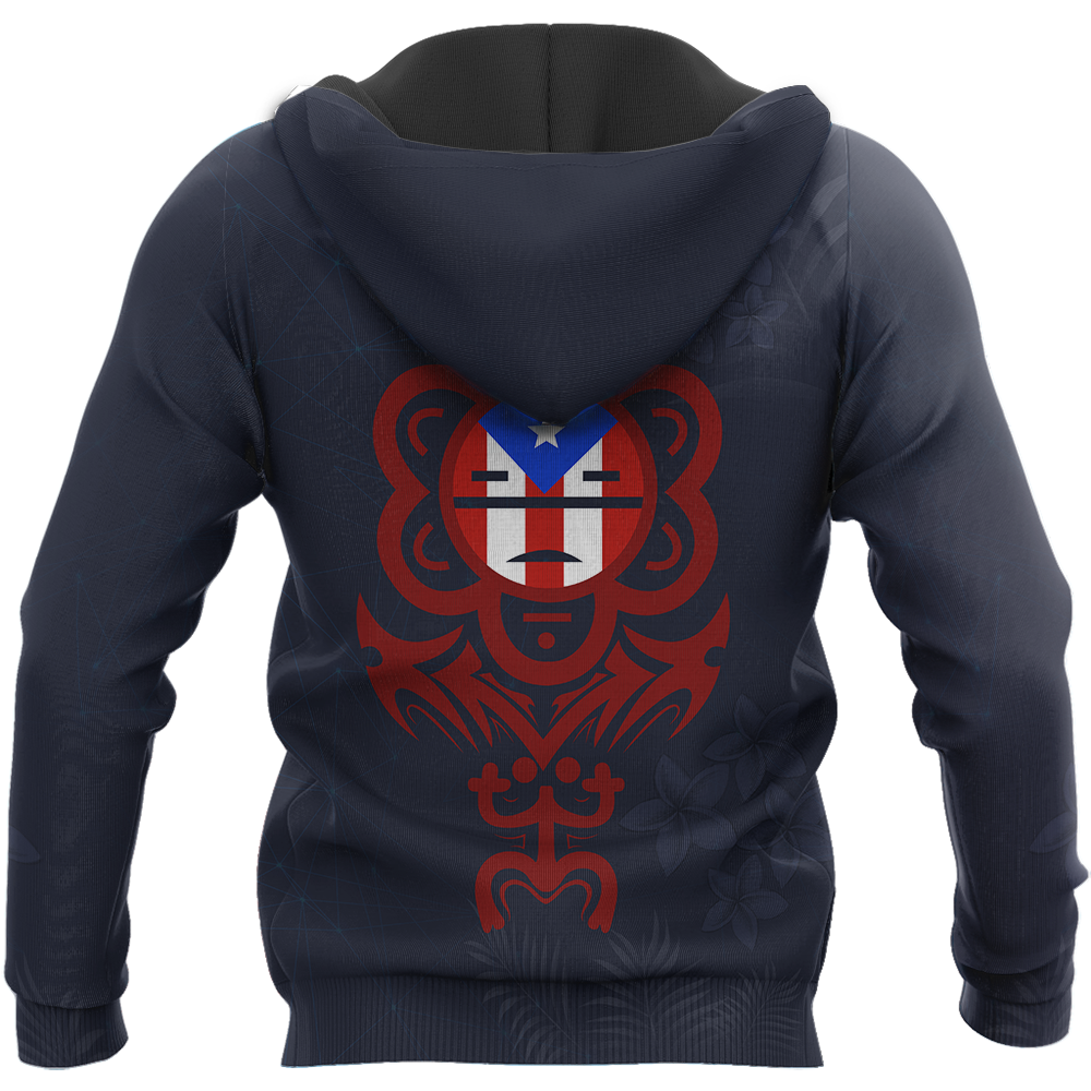 Puerto Rico Sol Taino All Over Print Shirts And Short NTN06202001-Apparel-TQH-Zipped Hoodie-S-Vibe Cosy™