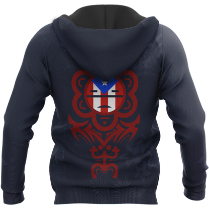 Puerto Rico Sol Taino All Over Print Shirts And Short NTN06202001-Apparel-TQH-Zipped Hoodie-S-Vibe Cosy™