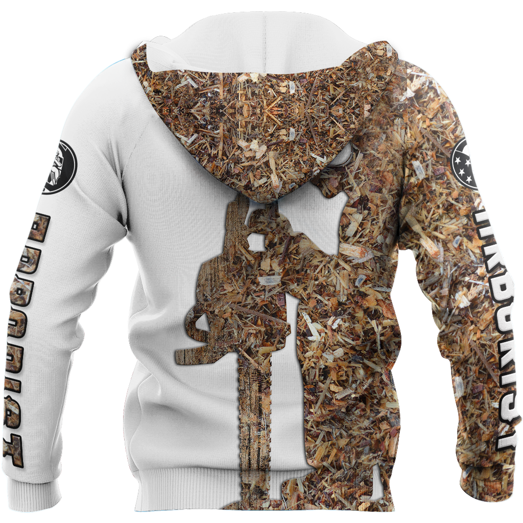 Premium Unisex Sawdust Pattern All Over Printed Arborist Shirts MEI