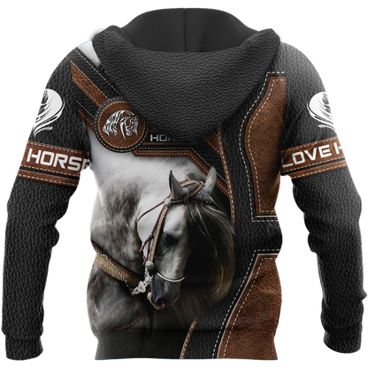 Love Beautiful Horse 3D All Over Printed Shirts For Men And Women TR1505203S-Apparel-MP-Hoodie-S-Vibe Cosy™