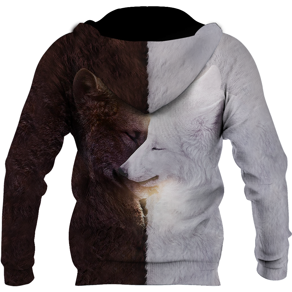 Wolf 3D All Over Printed Shirts For Men and Women JJ280402-Apparel-TT-Hoodie-S-Vibe Cosy™