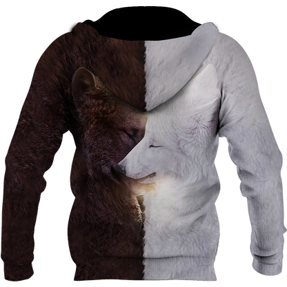 Wolf 3D All Over Printed Shirts For Men and Women JJ280402-Apparel-TT-Hoodie-S-Vibe Cosy™