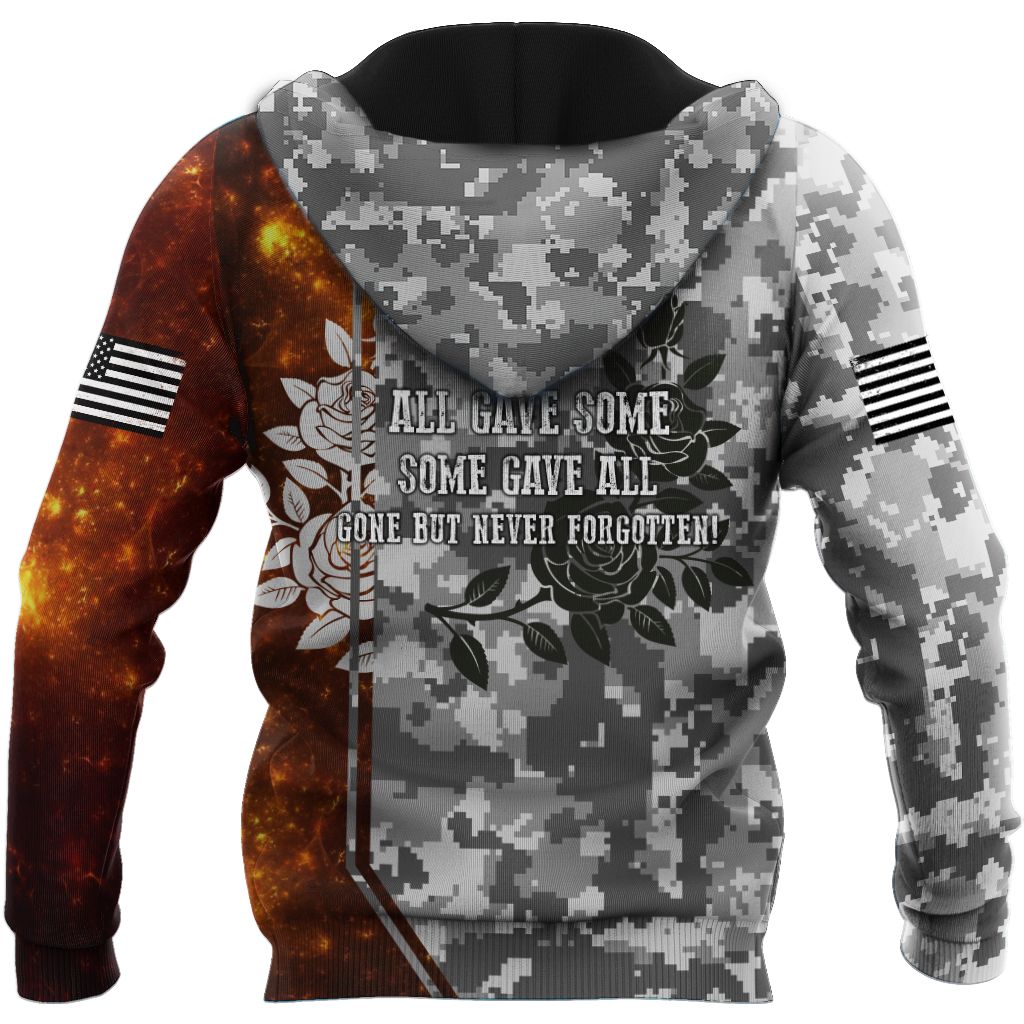 Memorial day Remember and honor the heroes 3D over printed shirts grey TR220403-Apparel-Huyencass-Hoodie-S-Vibe Cosy™