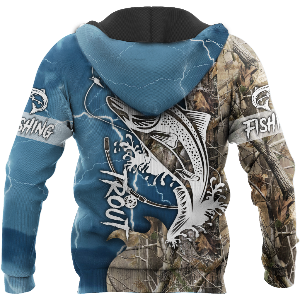 Trout Fishing Tattoo camo shirts for men and women blue color TR2108203