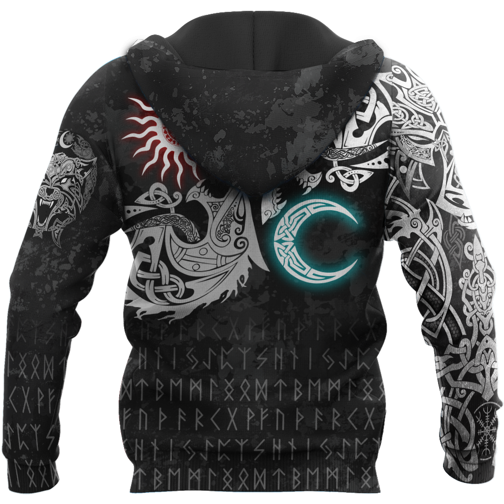 Mythical Norse Wolves 3D All Over Printed Hoodie TR2309201