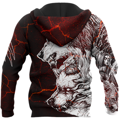 Tattoo Thunder Wolf 3D All Over Printed Shirts For Men and Women HAC030801