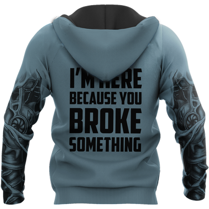 Mechanic 3D All Over Printed Hoodie For Men and Women TN16092002