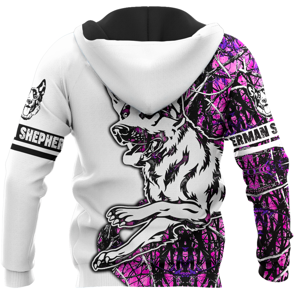 German shepherd pink tattoo 3d hoodie shirt for men and women HAC180805