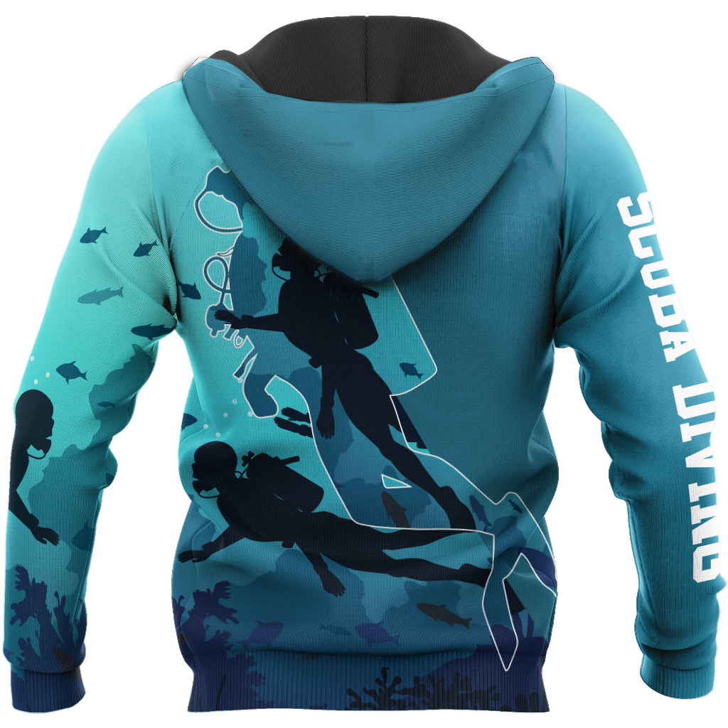 Scuba Diving - 3D All Over Printed Shirt-ALL OVER PRINT HOODIES-HP Arts-Hoodie-S-Vibe Cosy™