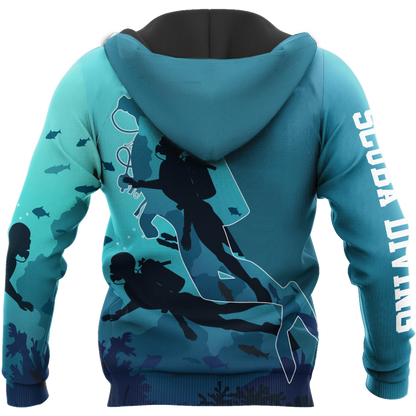 Scuba Diving - 3D All Over Printed Shirt-ALL OVER PRINT HOODIES-HP Arts-Hoodie-S-Vibe Cosy™