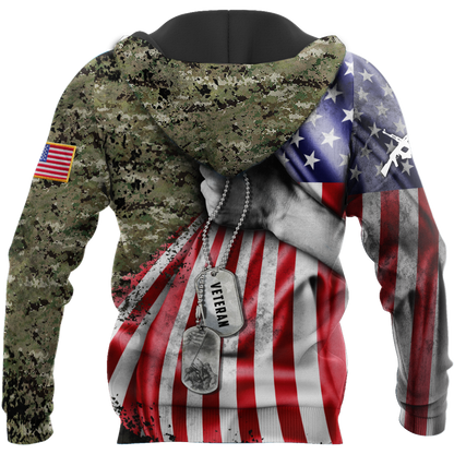 US Army tag Custom name 3D shirts for men and women