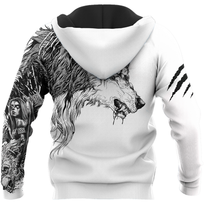 Tattoo Wolf Hoodie T Shirt For Men and Women HAC290501-NM