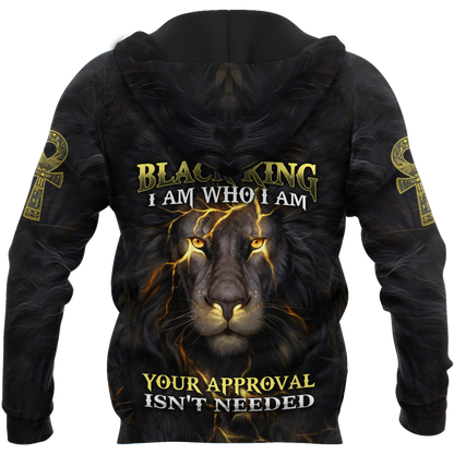 Black King-I Am Who I Am Ankh Symbol 3D All Over Printed Shirts For Men and Women Pi11062003S1-Apparel-TA-Hoodie-S-Vibe Cosy™