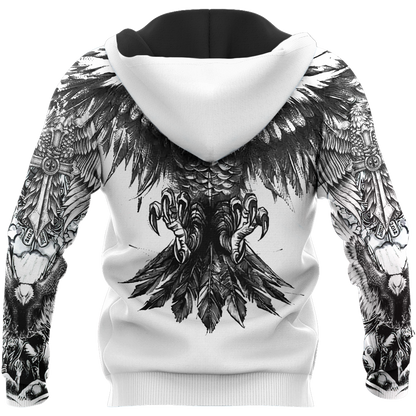 Eagle Tattoo Art Hoodie T Shirt For Men and Women HAC300504-NM-Apparel-NM-Hoodie-S-Vibe Cosy™