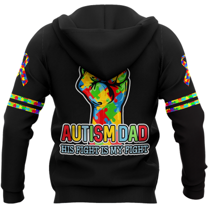 Autism dad 3d hoodie shirt for men and women HAC110504-Apparel-HG-Zip hoodie-S-Vibe Cosy™