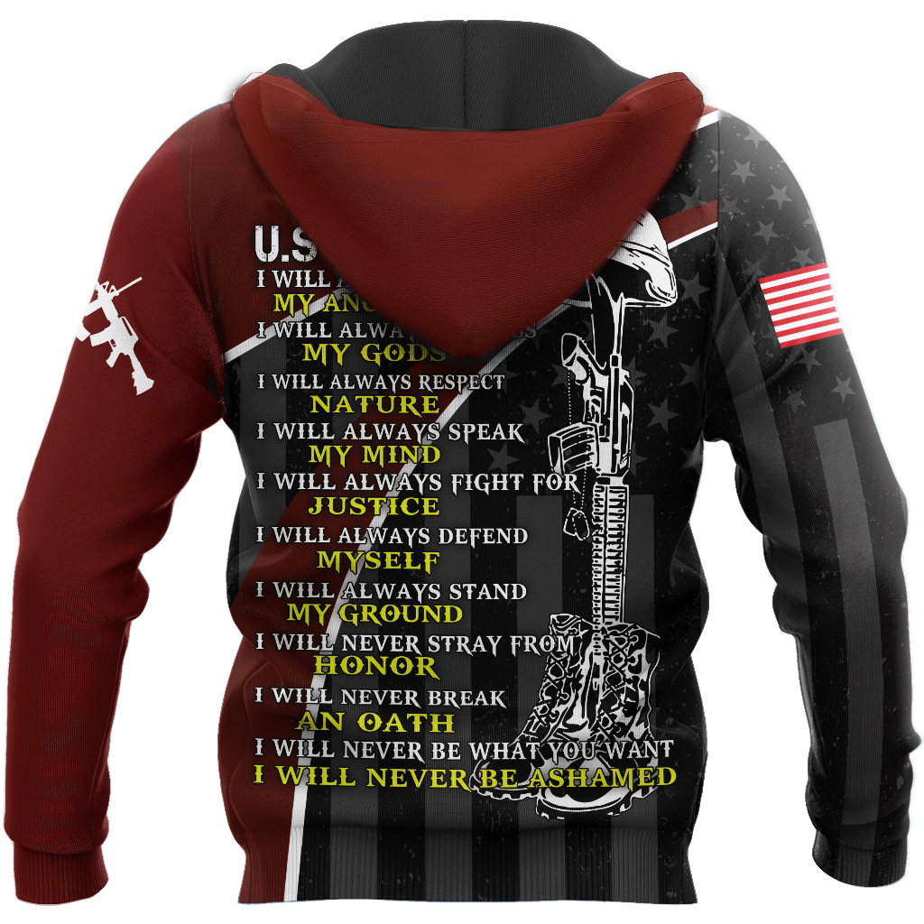 Veteran Honor the fallen I will 3d all over printed shirts for men and women TR2605201S-Apparel-Huyencass-Hoodie-S-Vibe Cosy™